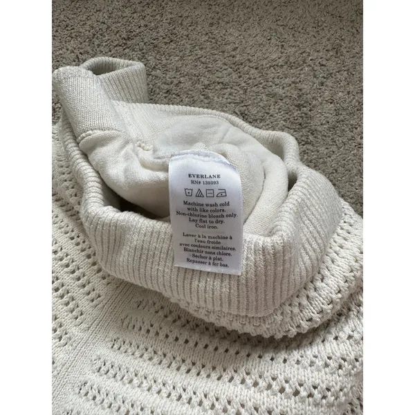 Everlane The Crochet Knit Skirt In Cream White Medium Organic Cotton - Image 7