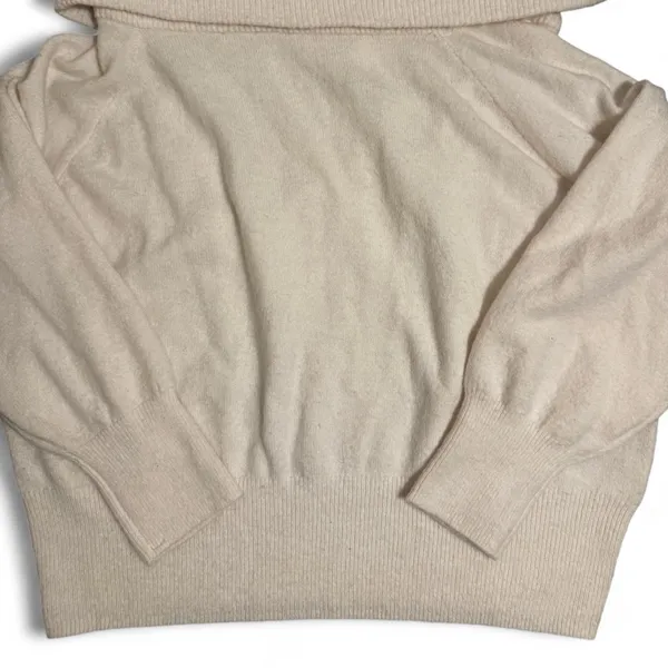 Women’s H&M Light Cream White Casual Long Sleeve Sweater - Image 2