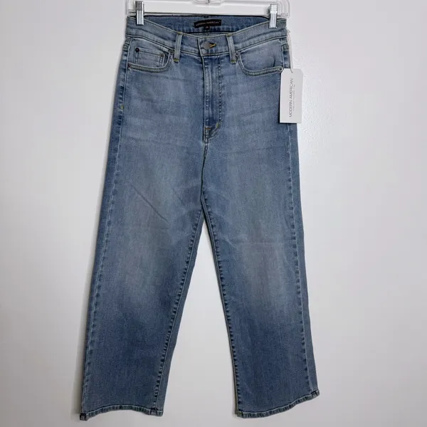 NWT Anthropologie Modern American Savannah‎ High Rise Wide Leg Cape Blue Size 26 - Image 2