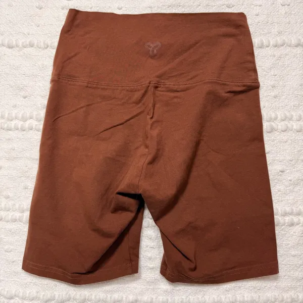 Tna Aritzia Atmosphere High Rise 7 Inch Biker Shorts Copper Brown Small CSJ FA21 - Image 2