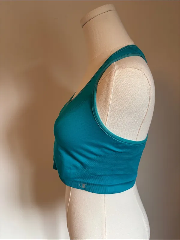 Champion Teal Scoop-Neck Racerback Sports Bra - Image 2
