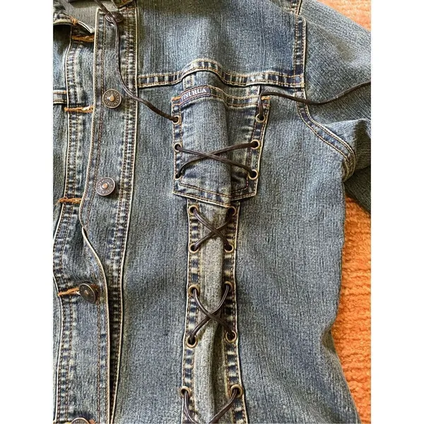 Vintage BIG ROCK CANYON Authentic Denim Stretch Jacket M Blue Size M - Image 4