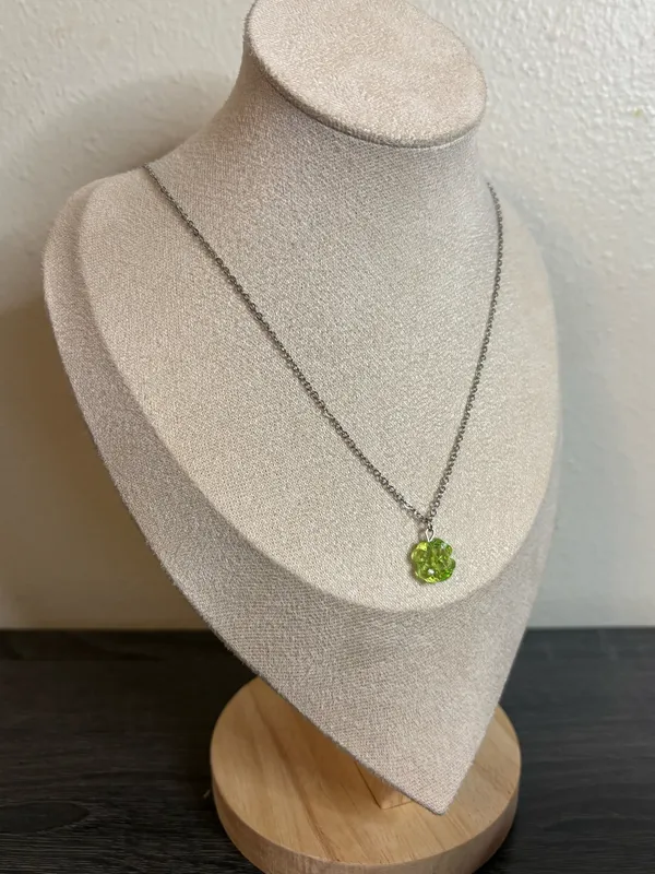 Handmade Silver Four Leaf Clover Necklace - Image 3