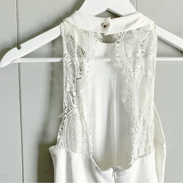 Hometown Girl White Lace Skater Dress S - Image 8