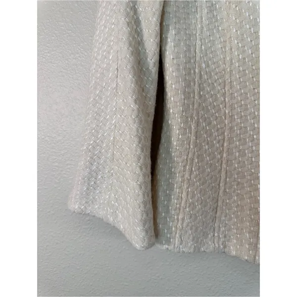 Ann Taylor Cream Wool Blend Blazer Jacket Womens 2 Retro Jackie O Classic Glam - Image 10