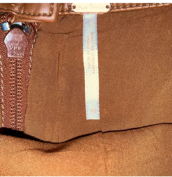Free People Mini Skirt Leather Faux Caramel 10 - Image 3