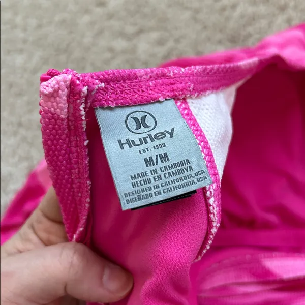 Hurley Pink Long Sleeve Swimsuit. M - Image 11
