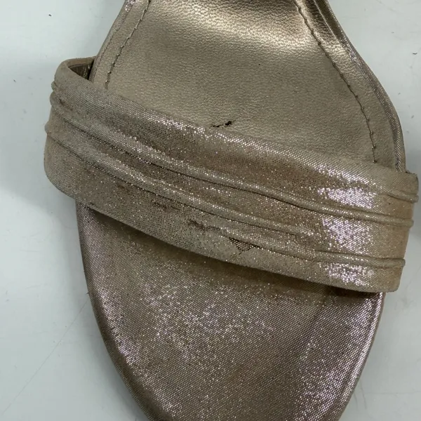 Gianni Bini Metallic Champagne Gold‎ Strappy Stiletto Heel Sandals Size 9.5 - Image 6