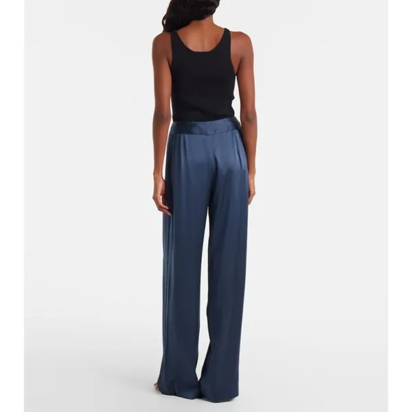 The Sei Wide Leg Trousers in Ink 2 New Womens Silk Pants - Image 10