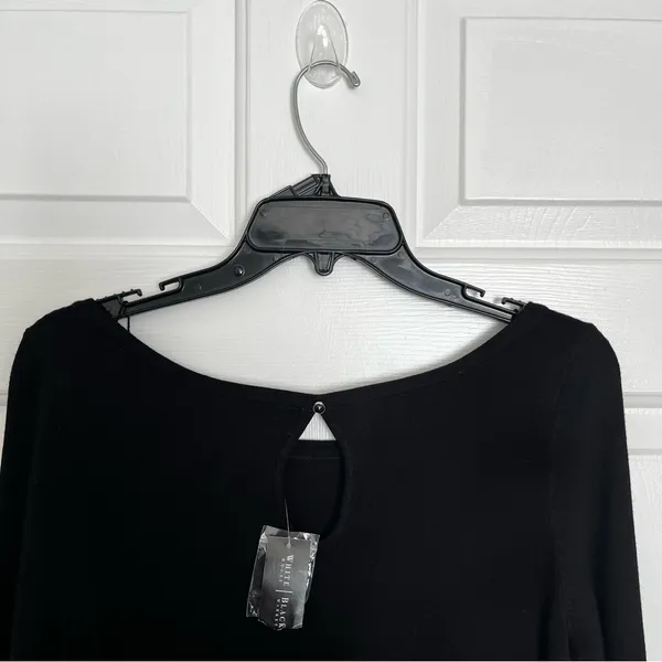 White House Black Market Small Knit Top‎ R 3/4 Sleeves Whimsigoth Indie Sleaze - Image 4