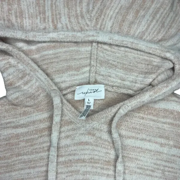 Soma WKND Women's Large Pink‎ Marshmallow Knit Long Sleeve Cropped Hoodie - Image 3