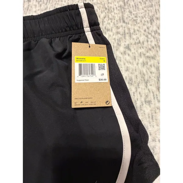 Nike Womens Running‎ Shorts Black White Athletic Shorts Size Small NWT - Image 2