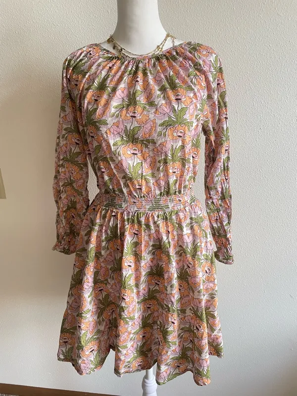J. Crew Smocked-waist mini dress in Liberty of London Butterfield Poppy fabric - Image 4