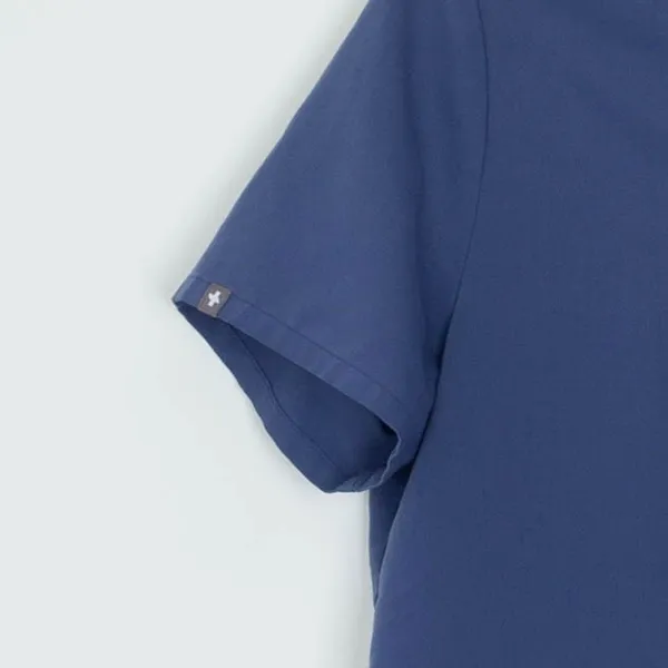 Figs Womens Catarina One‎ Pocket Scrub Top Size M Blue Short Sleeve Nursing Work - Image 3