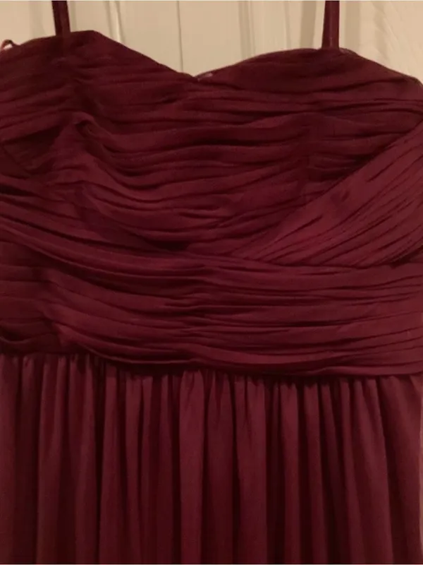 NWT MARINA Sz 6 Wine Chiffon formal/bridesmaid Dress - Image 4