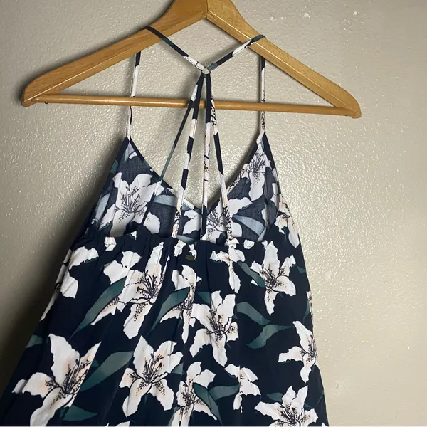 O'Neill Navy Floral Halter Dress beach coastal summer size‎ XS - Image 4