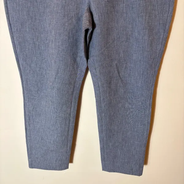 Banana Republic Sloan Pants‎ Size 12S Textured Blue - Image 3