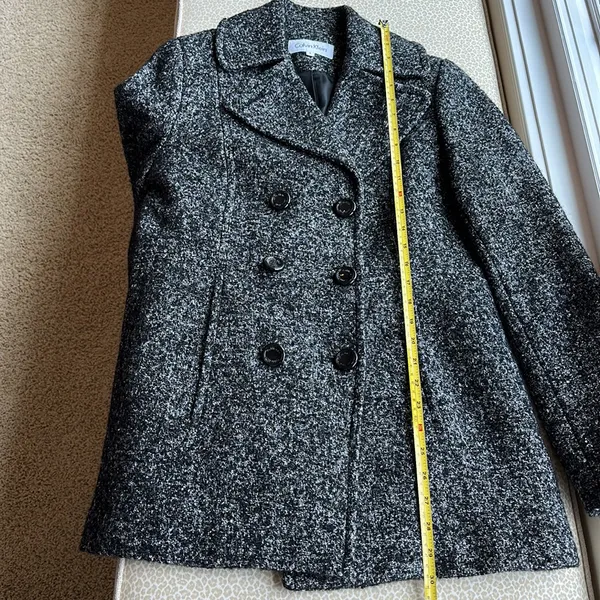 Calvin Klein Double Breasted Wool Pea Coat size 6 - Image 12
