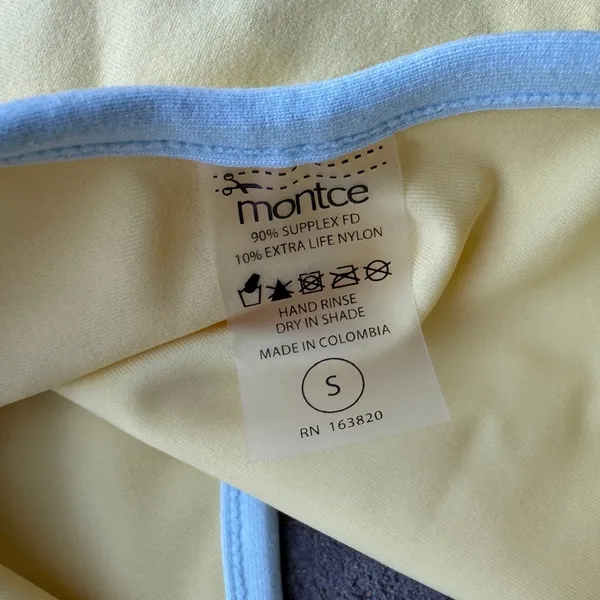 NEW MONTCE Sunshine Binded Lulu Bikini Bottoms Size Small Yellow - Image 6