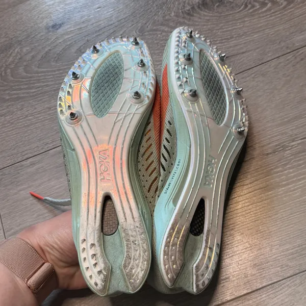 Hoka Cielo X MD Carbon Fiber Track Spikes Blue Orange 1123151 Womens 7 Mens 5.5 - Image 11