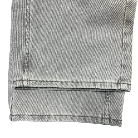 Light Gray Wash Wide Leg‎ Jeans Sz Medium Faded Relaxed Trendy Casual Retro NEW - Image 7