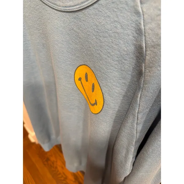Aviator Nation Smiley 2 Relaxed Sweatshirt in Ocean blue women's xxl - Image 5