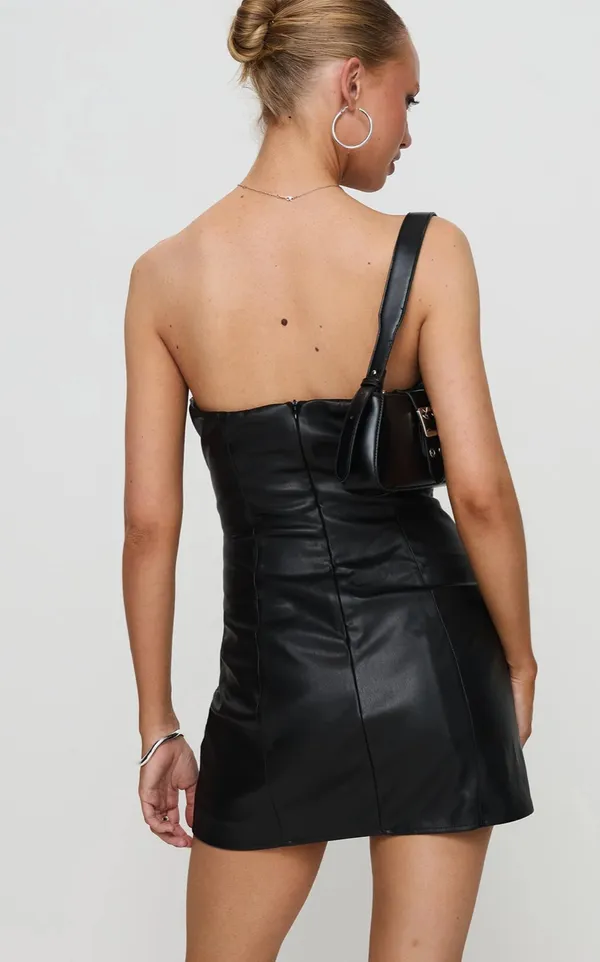 Princess Polly Strapless Mini Leather Dress - Image 3