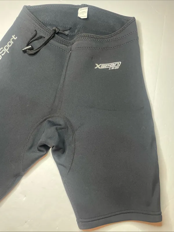 Black Xspan 1.5mm Neoprene Swim/Surf Shorts Unisex Size S - Image 3