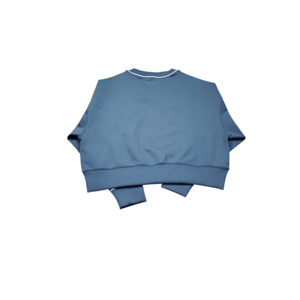Abercrombie YPB neoKNIT Cropped V-Neck Sweatshirt Blue Women's Size Small - Image 2