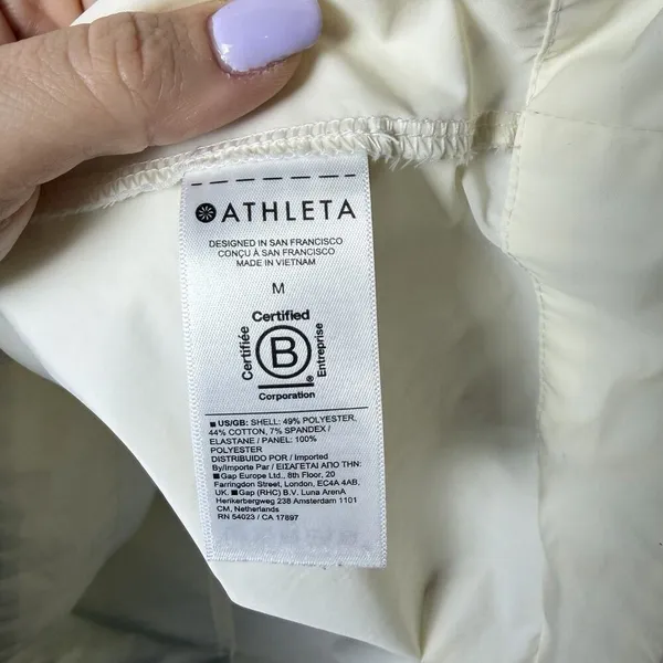 Athleta Triumph Hybrid Crewneck Sweatshirt Magnolia White Cream Women's size M - Image 6