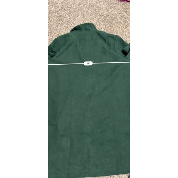 Andree by Unit Womens Forest Green Faux Suede Long Blazer Coat Jacket Large - Image 6