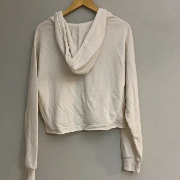 American Eagle Outfitters women’s New! Ivory cropped hoodie/sweatshirt size M - Image 6