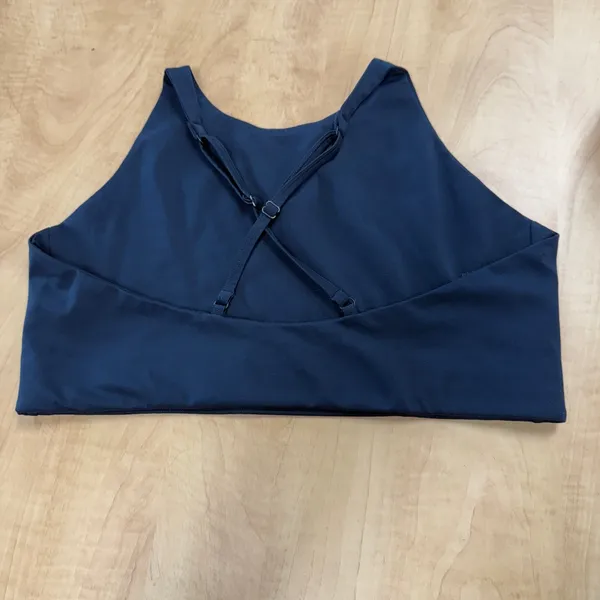 Girlfriend Collective Topanga Criss Cross Sports Bra XL Midnight Blue Adjustable - Image 5