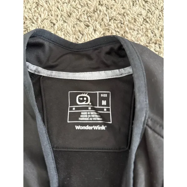WonderWink Women's Black Athletic Full‎ Zip Jacket Size Medium - Image 3