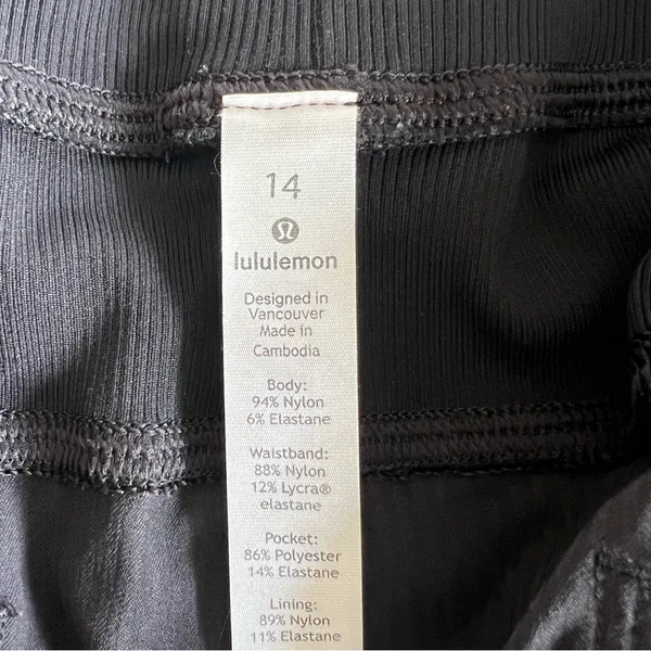 Lululemon Street To Studio Pant II Unlined 28 Black 14 Gym Pilates Yoga Tennis - Image 9