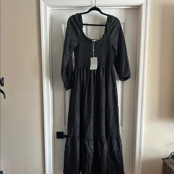 NWT The Hill House Black Wmily Nap Dress - Smocked Bodice - Image 2