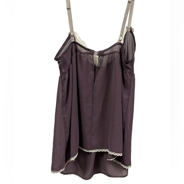 Victorias Secret Purple Lace Cami Adjustable Spaghetti Strap Negligee Top Small - Image 7