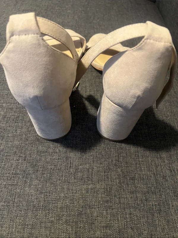 Chinese Laundry Blush Beige Ankle-Strap Block Heels - Image 2