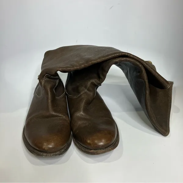 Frye Melissa button back knee high boots brown leather size 8‎ - Image 2