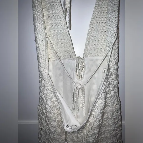 Beginning Boutique Tulip Cream Crochet Mini Dress - Image 10
