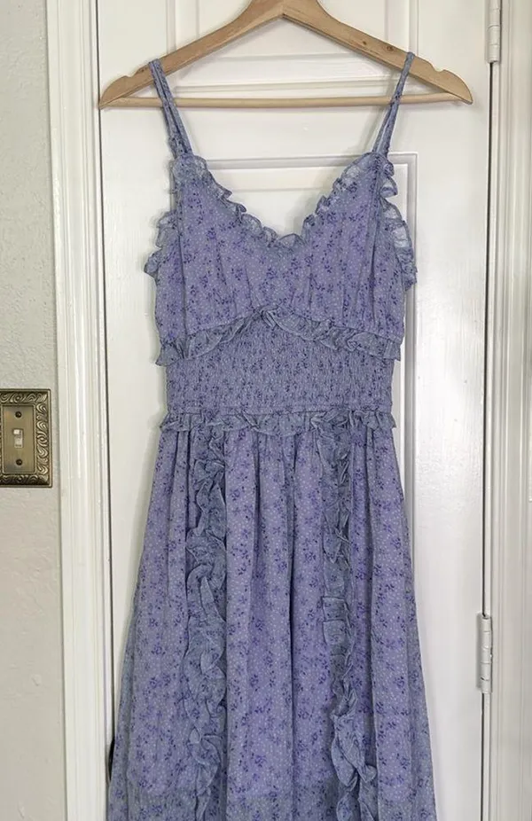 Elliatt Victorian lilac floral ruffle maxi dress - Image 5