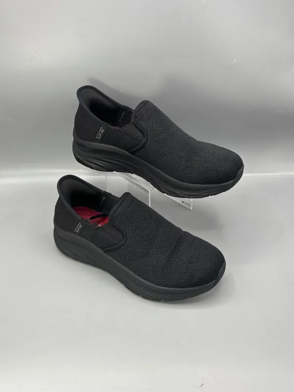 Skechers D'Lux Walker SR Ugina Shoes Women's 8.5 Black Slip On 108175-BLKS - Image 2