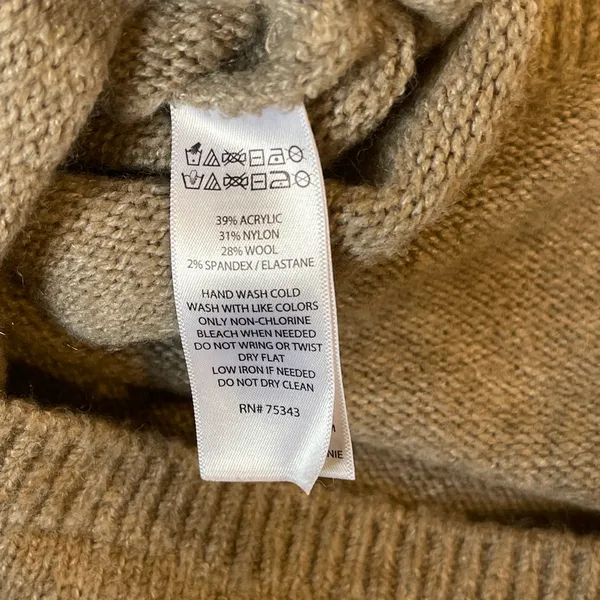 C&C California Sweater Turtleneck Wool cream size S - Image 4