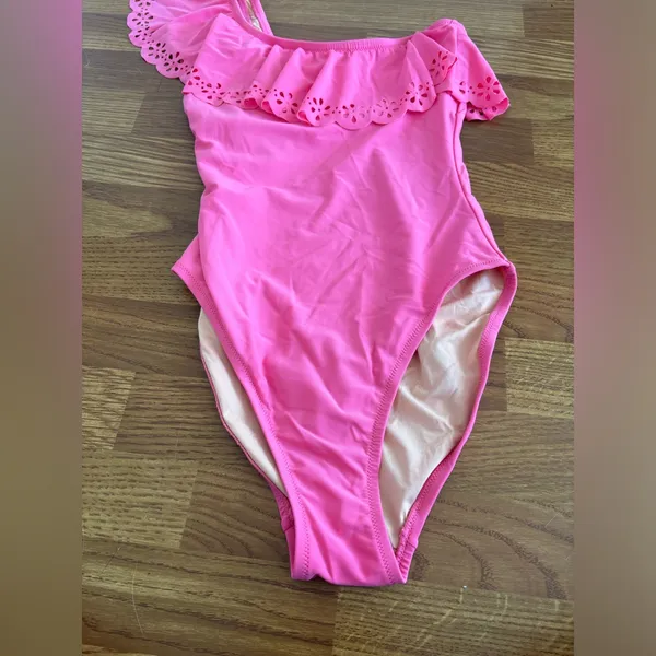 J crew ruffle one shoulder bathing suit one piece - Image 4