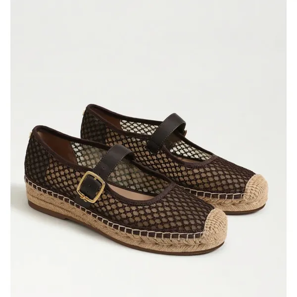 SAM EDELMAN Mackie Mesh Woven Espadrilles in Cafe Noir Size 10.5 - Image 3