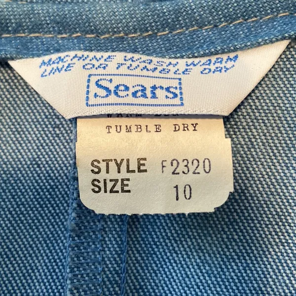 Vintage Sears Denim Button Vest Blue Size 10 - Image 5