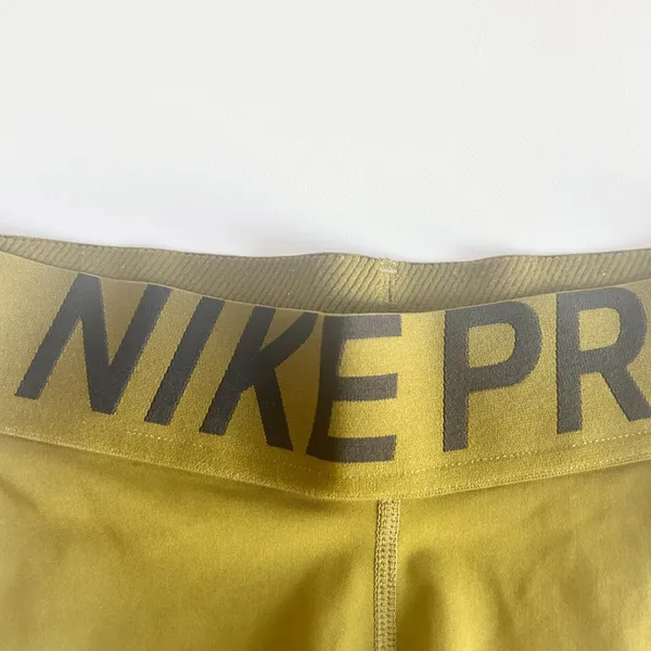 Nike Pro Womens Olive Green Dri-FIT Compression Athletic‎ Workout Shorts Size XS - Image 3