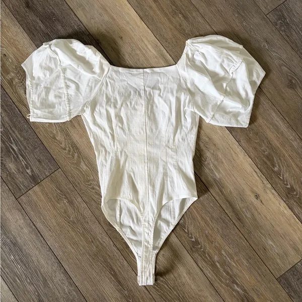 Free People Puff Sleeve Not Basic Bodysuit Size Small - Image 12