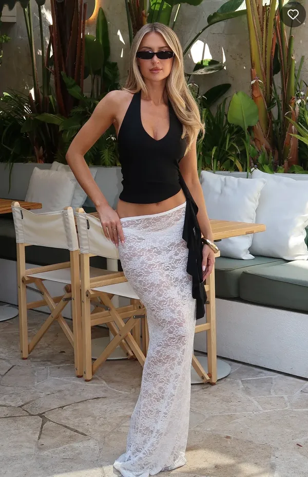 Lace maxi skirt White - Image 3
