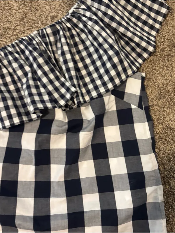 NWT J. Crew Gingham One Shoulder Blouse - Image 3